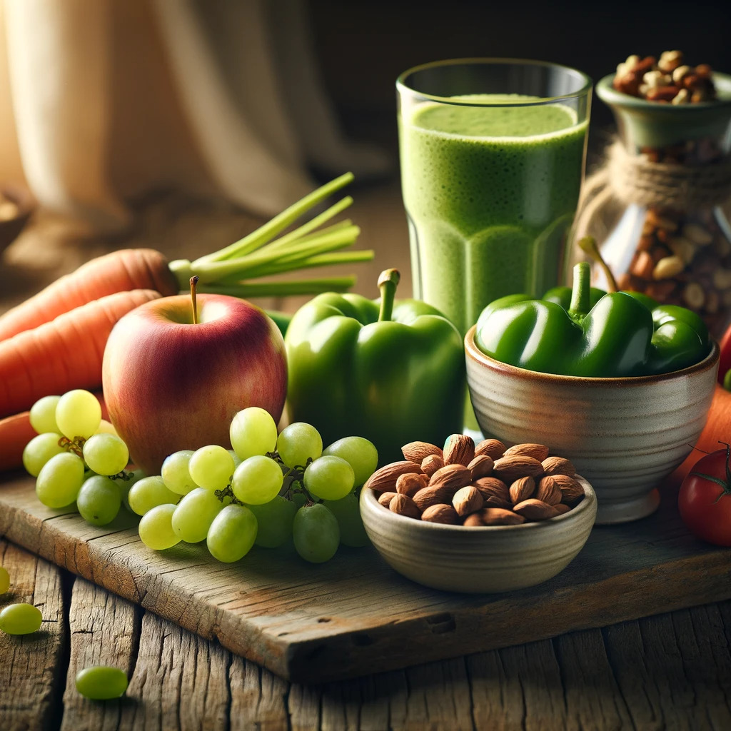 A Selection of Healthy Foods on a Table